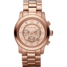 Michael Kors Mk8096 Men's Runway Rose Gold Oversize Steel Bracelet Watch