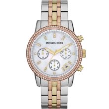 Michael Kors Ritz Chronograph Watch, Light Tricolor