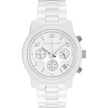 Michael Kors Women's White Dial Ceramic Watch ...