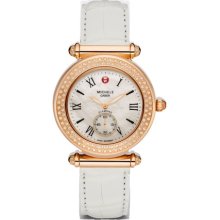 MICHELE MICHELE Caber Diamond Rose Gold White Alligator