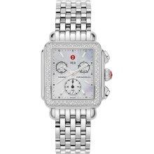 Michele MWW06A000028 Deco Silver Dial Stainless Steel Women's Watch