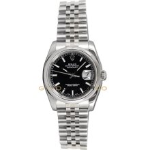 Mint Datejust 116200 Steel Jubilee Band Smooth Bezel Black Dial