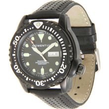 Momentum by St. Moritz Shadow II Black Leather Watches : One Size