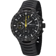 Momo Design Men's 'Master Racer' Black Dial Chronograph Titanium Watch