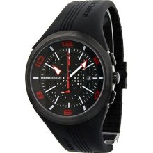 Momo Designs Phantom Black Dial Chronograph Rubber Mens Watch 1003bk-rb-06bkrd