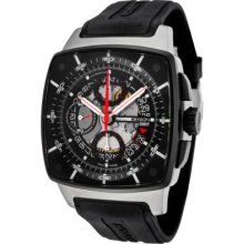 MOMODESIGN Men's Automatic Chronograph Titanium Case Rubber Strap Watch