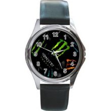 Monster Energy Unisex Silver-Tone Round Metal Watch 13