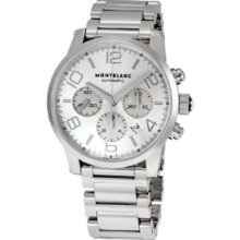 Montblanc Silver Dial Steel Mens Watch 9669