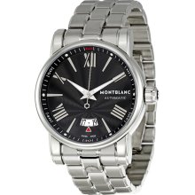 Montblanc Star Black Dial Stainless Steel Automatic Mens Watch 102340