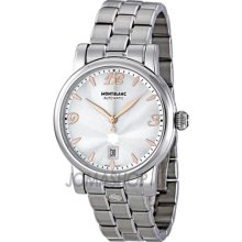 Montblanc Star Date Silver Dial Stainless Steel Automatic Mens Wa ...