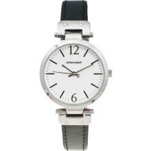 Monument Women's Narrow Strap Silvertone Analog Watch (MMT4549)