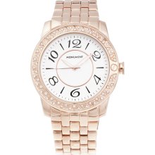 Monument Women's Rose-goldtone Crystal Bezel Oversized Watch (MMT4542)