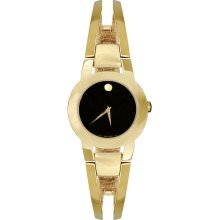 Movado 0604758 Watch Amorosa Ladies - Black Museum Dial Stainless Steel Case Quartz Movement