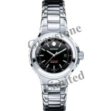 Movado 800 Series Series 800 Stainless Steel Black Dial Women's Watch 2600032