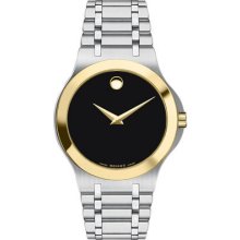 Movado Black Dial Stainless Steel Mens Watch 0606465