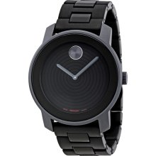 Movado Bold Concentric Black Dial Black Aluminum Mens Watch 3600073