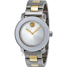 Movado Bold Silver Dial Two Tone Stainless Steel Unisex Watch 3600128