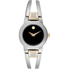 Movado Ladies 24mm Amorosa Diamonds Stainless Steel Timepiece