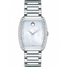 Movado Ladies Concerto Diamond Dress Watch White MOP Dial 0606548