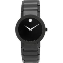 Movado Men's Swiss Quartz Black Stainless Steel Bracelet Watch