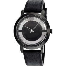MOVADO Museum 0606568 Translucent Black PVD Stainless Steel Watch With Black Rubber Strap