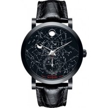 Movado Red Label Skymap Automatic Constellation Dial Mens Watch 0606563