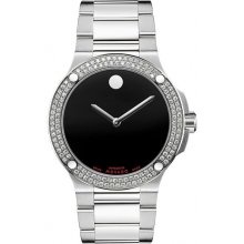 Movado S.E. Extreme Series Mens Diamond Black Dial Swiss Quartz Watch 0606294