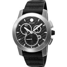 Movado Vizio Carbon Fiber Chronograph Mens Watch 0606082