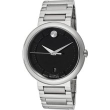 Movado Watches Men's Concerto Automatic Black Dial Stainless Steel St
