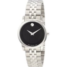 Movado Women's 0606505 Museum Stainless Steel Black Museum Dial