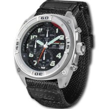 MTM Special Ops Mens Predator Stainless Watch - Black Nylon Strap - Carbon Fiber Dial - MTM-PRSBB