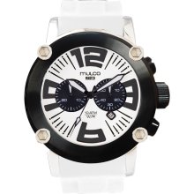 Mulco MW2-6263-015 Chronograph White Band White Dial Unisex Watch