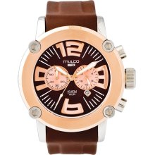 Mulco MW2-6263-033 Brown Dial Stainless Steel Chrono Unisex Watch