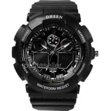 Multifonction Perpetual Calendar Digital Analog Dual Display Sport Mens Watch