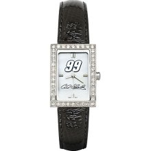 Nascar Officially Licensed Ladies Carl Edwards Nascar Watch with Black Leather Strap