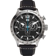 Nautica Black Chronograph Black Dial Watch