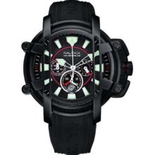 Nautica Gents Black and Red Dial Chronograph A45002X Watch