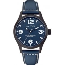 Nautica Men's BFD 102 Blue Dial & Leather Strap A13615G Watch
