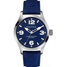 Nautica Men's Blue Dial, Blue Canvas Strap A11555G Watch