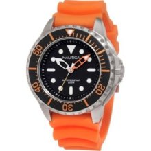 Nautica Men's N18633G Orange Resin Quartz Watch with Black Dial ...