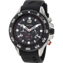 Nautica N17526G NST Black Rubber Band Chronograph Men's Watch