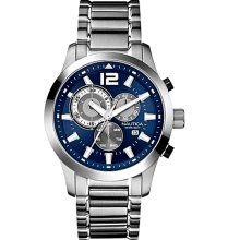 Nautica N17548G NCS 600 Chrono Blue Dial Steel Bracelet Men's Watch