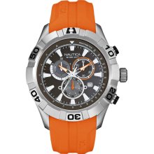 Nautica N18627G J-80 / NST 550 Orange Rubber Men's Watch