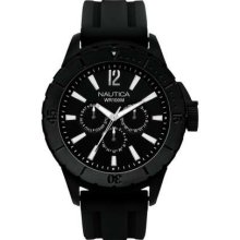 Nautica NSR05 Gents Black Analogue Rubber Strap A17594G Watch