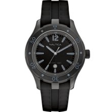 Nautica Watch, Mens Black Resin Strap 45mm N15625G