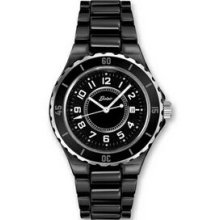 New High Tech Ceramic Unisex Watch W/ Black Dial