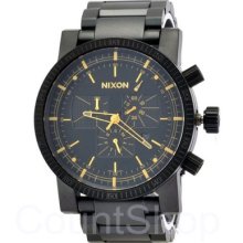 Nixon Magnacon Ss A154 Matte Black/gold | Chronograph | 48mm | 100m |