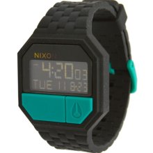 Nixon Rubber Re-Run Watch Black/Teal, One Size