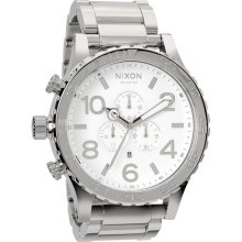 Nixon The 51-30 Chrono Watch High Polish/White One Size For Men 16225215001