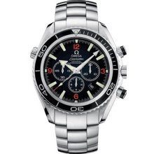 Omega Men's Seamaster Planet Ocean Stainless Steel Case and Bracelet Black Dial Chronograph Automatic O221051